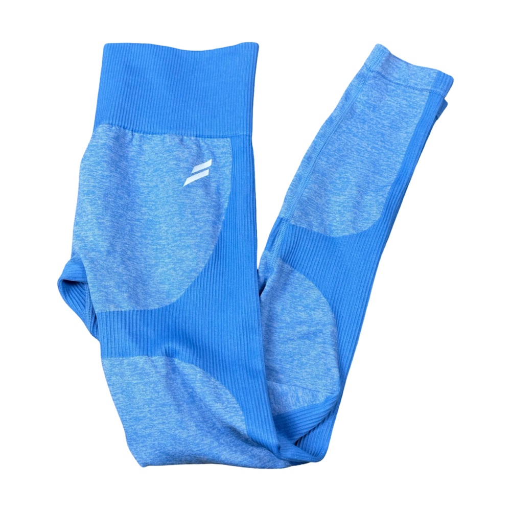 DoYouEven Blue Impact Seamless High Rise Yoga Workout Leggings Pants Size Small